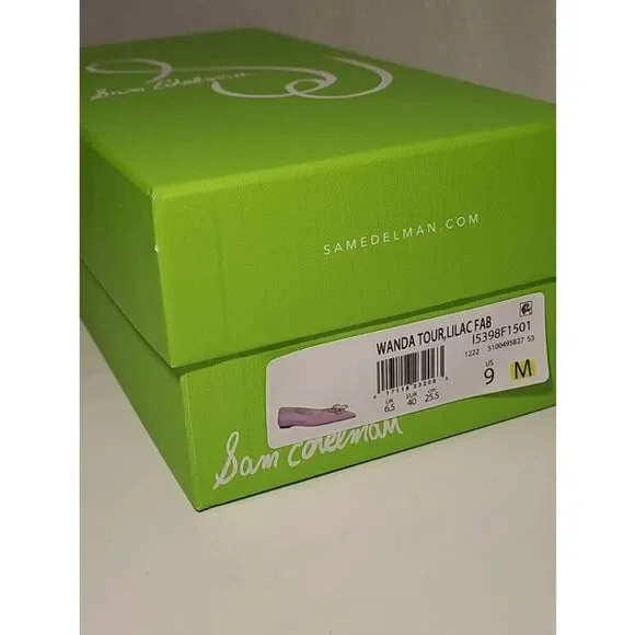 💜 SAM EDELMAN Wanda Tour Lilac Dress Flats MSRP $158 SIZES 6,5 and 9 NEW IN BOX - Picture 12 of 16